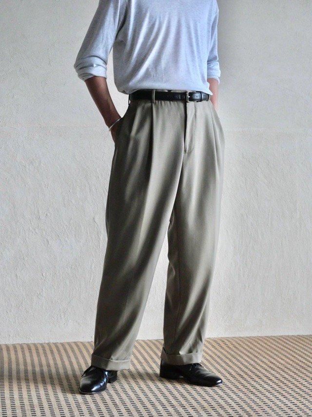 BrooksBrothers MADISON Wool Gabardine Trousers / Greige