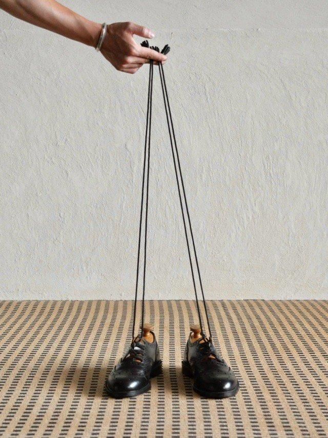 1980~90's Vintage Scottish GILLIE SHOES, Black