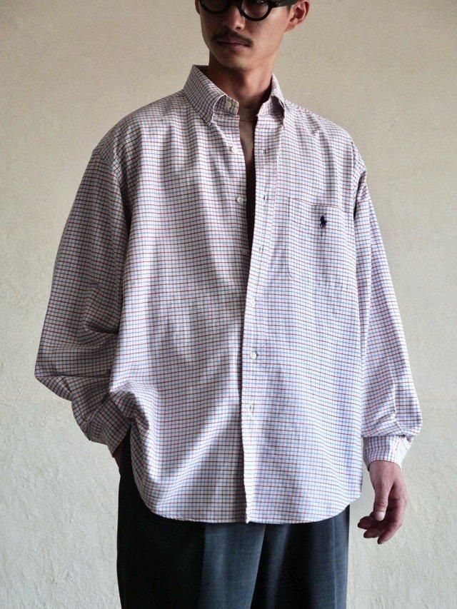 ~00's RalphLauren Litmus-check "BIGSHIRT"
