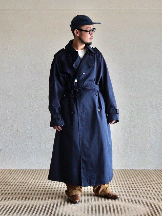 1980's GLENMORE Navy Trench Coat
