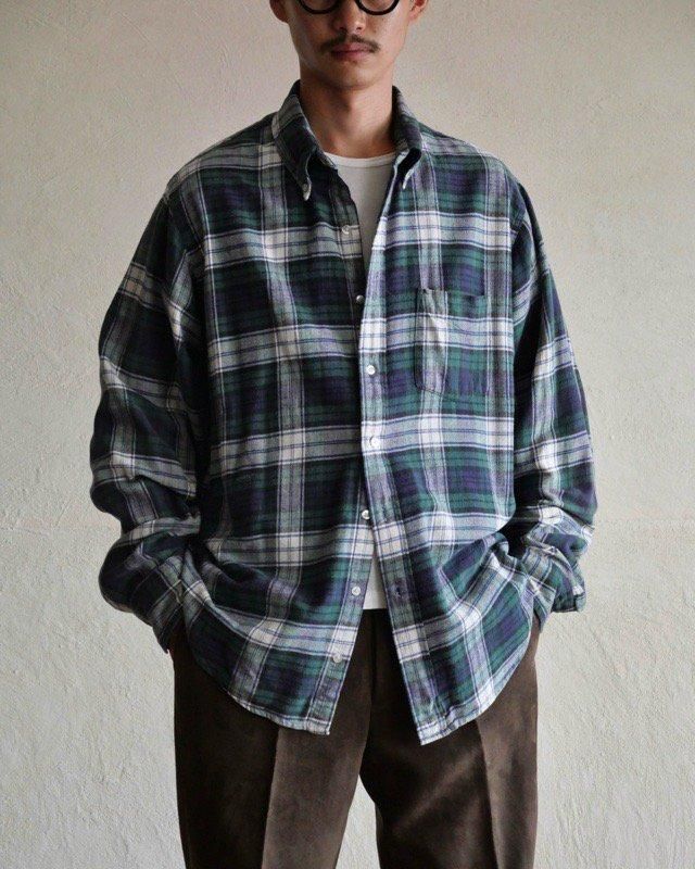 90's L.L.Bean Cotton Flannel Check Shirt