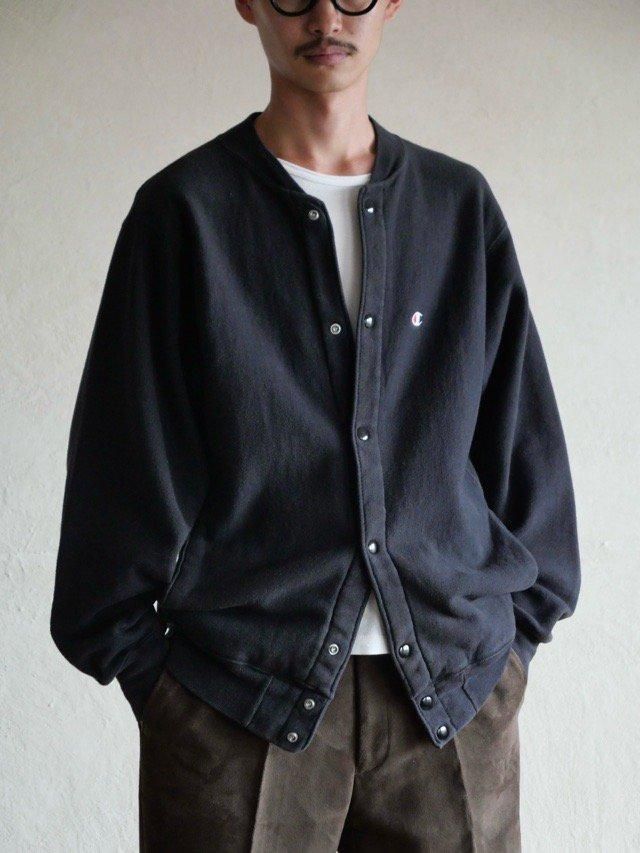 1990's Champion Snap Sweat Shirt "Black" 
Made in U.S.A.