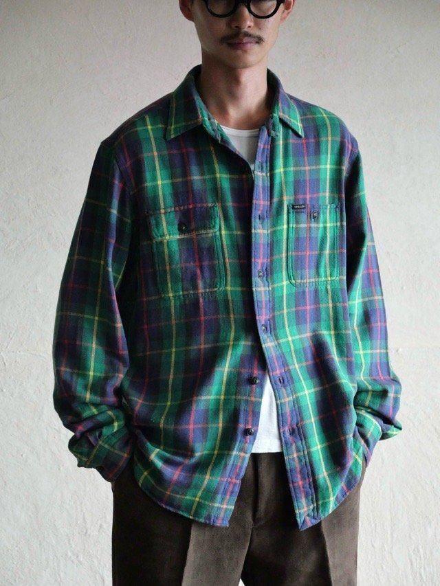 POLO COUNTRY Flannel Shirt "Green"