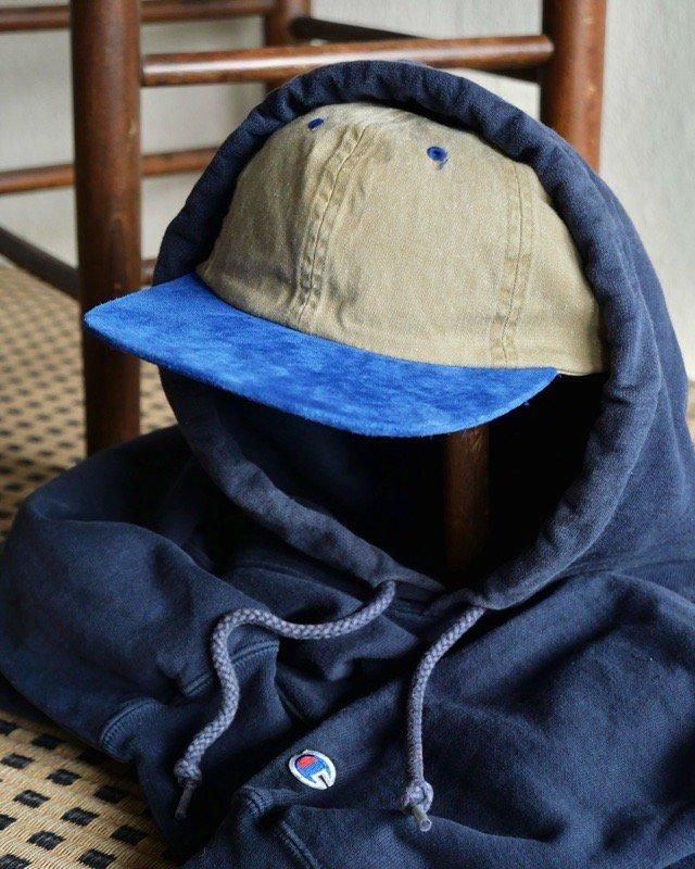 1900~00's 2tone Cotton Caps "BeigeBlue"