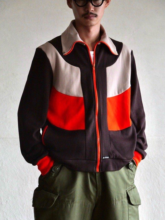 1970~1980's Vintage BRADOR Switched Track Jacket / Pile lining