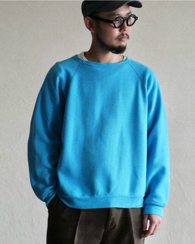 1980's TIGER Brand Cotton Sweat ShirtLight blue