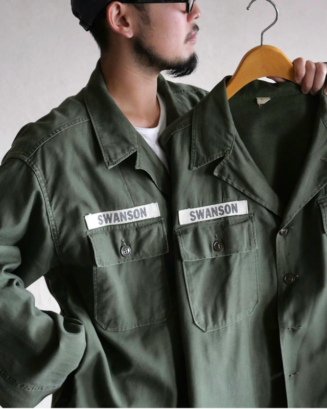 1960's U.S.ARMY Utility Shirt MONK-custom