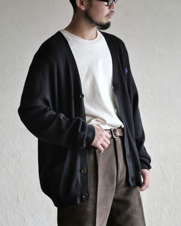 00's RalphLauren 100% PIMA COTTON Cardigan Black