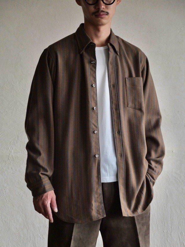 1960's Vintage PENDLETON Stripe 3Point B.D. Shirt 