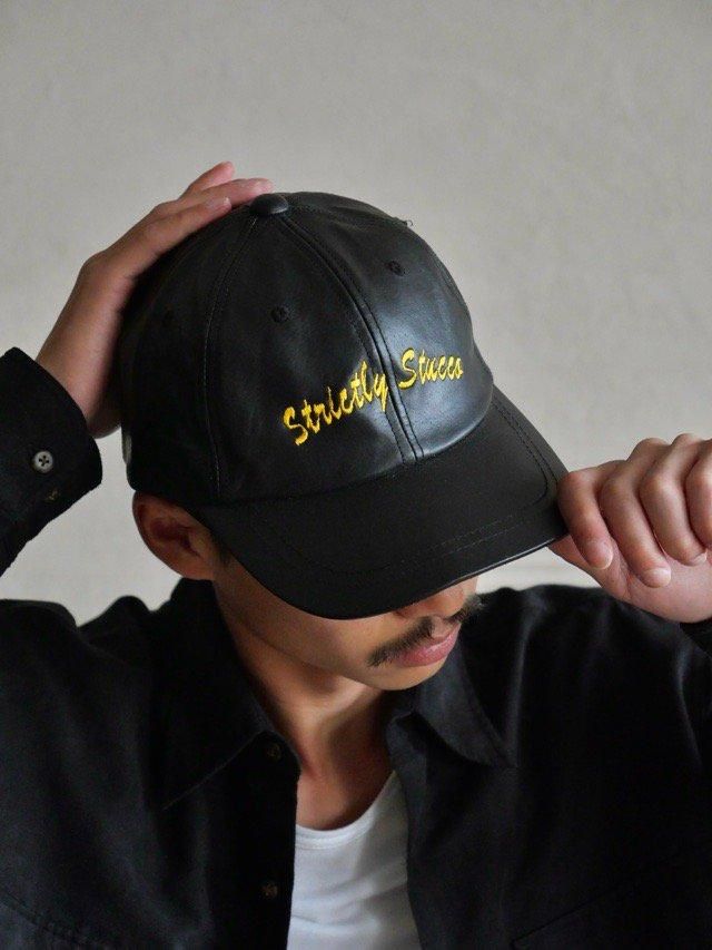 1990&#12316;00's Vintage Leather Cap "Strictly Stucea" 