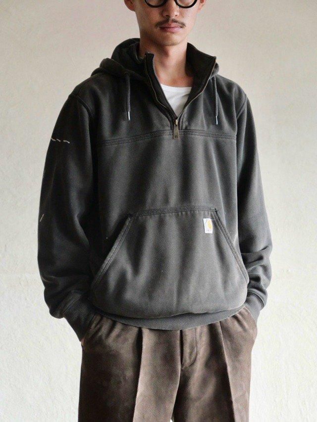 00's Carhartt Half-zip Sweat Hooded Parka 