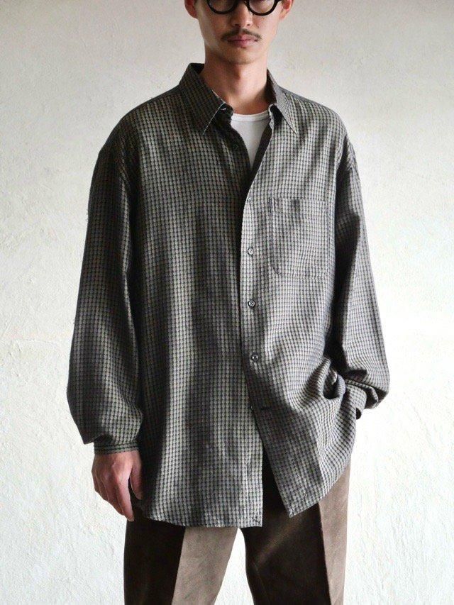 00's Zanella Good-Fabric Shirt  Black / Gold 