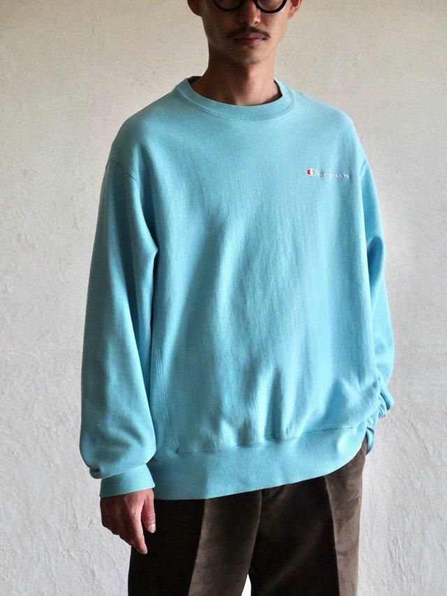 00's Champion Color Sweat Shirt Light Blue