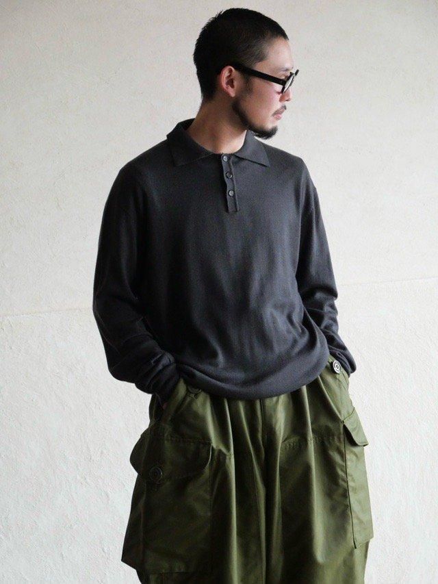 1990~00's JONATHAN ROBERT Cotton&Rayon Knit Polo Shirt