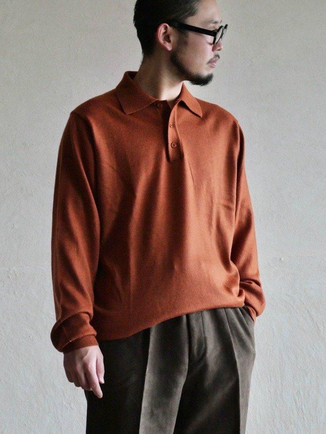 00's Jos.A.Bank 100%Wool Knit Polo Shirt