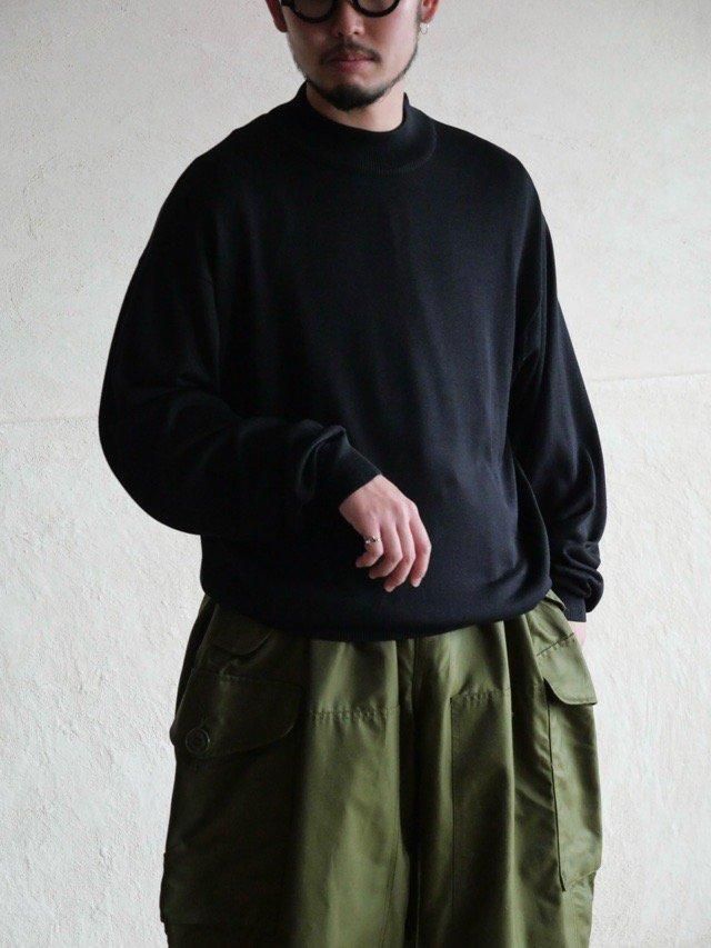 1990~00's anthology 100%Silk Mock-neck Knit Sweater