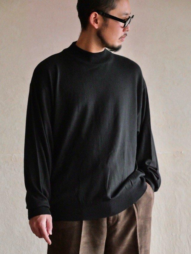 Dead Stock 1990~00's  STILEdivita Cotton&Rayon Mock-neck Knit Sweater
