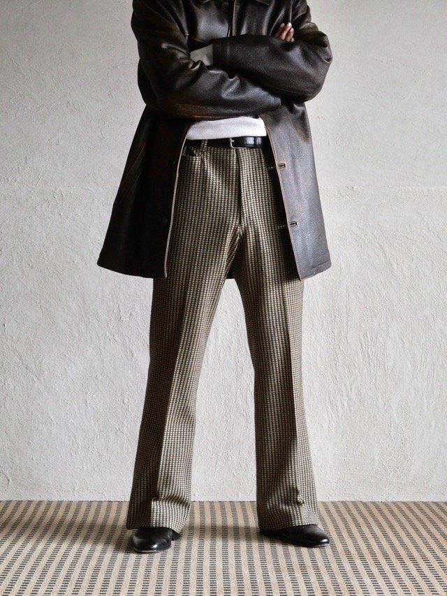 1970's Vintage Lee Jacquard Knit Flare Trousers