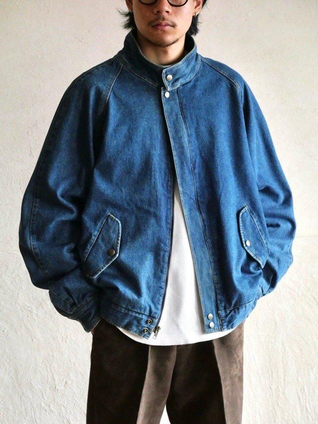1980's Vintage EddieBauer Denim Harrington Jacket