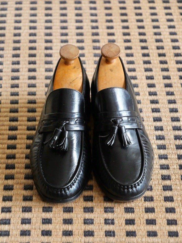 1990~00's FLORSHEIM Leather Loafer, Black