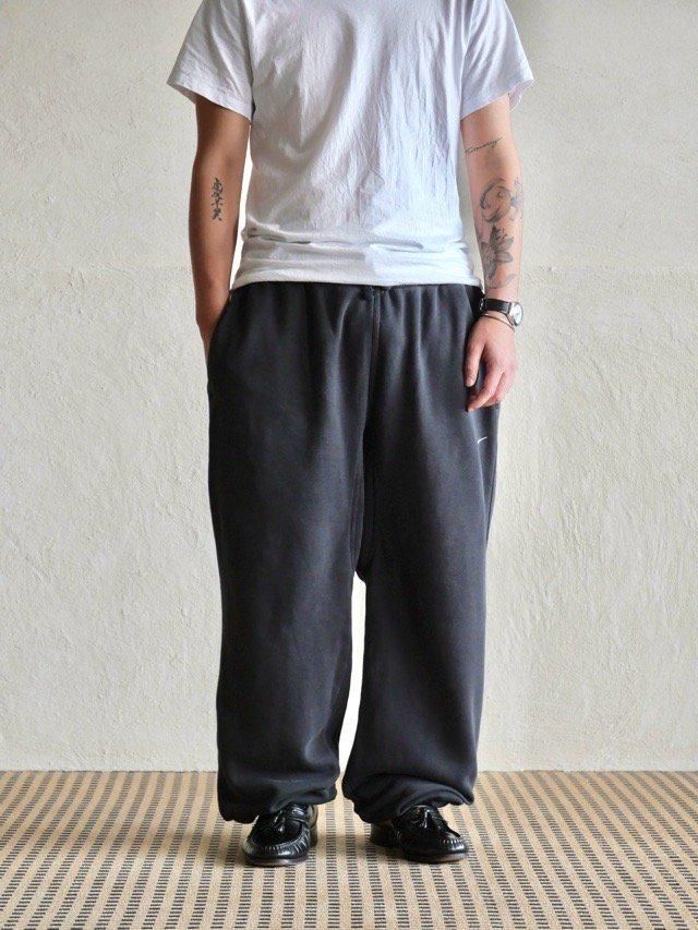 00's~ NIKE Swoosh Sweat Pants, Black
