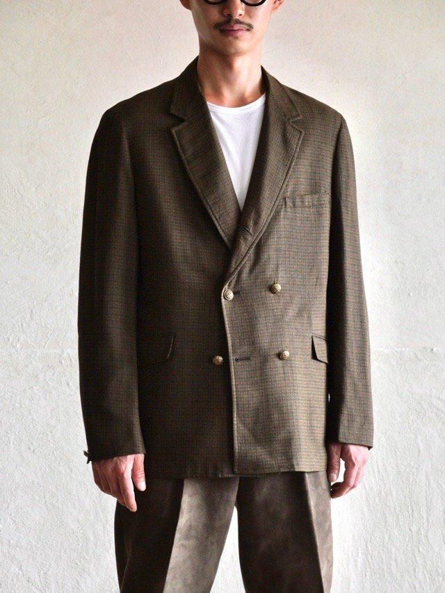 1960's Vintage Canadian Tailor HIM,
Double-Breasted Check Jacket