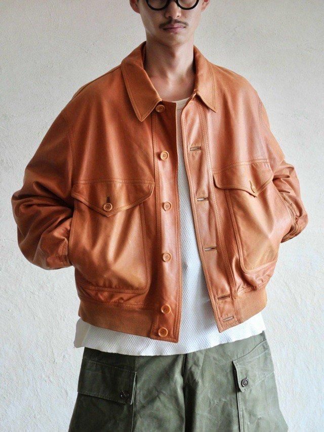 1980~90's Vintage CHORIUM Firenze Leather Blouson