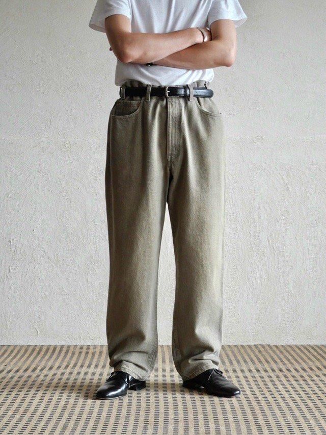 1990's Levi's 550 Color Denim Trousers, Olive-gray
