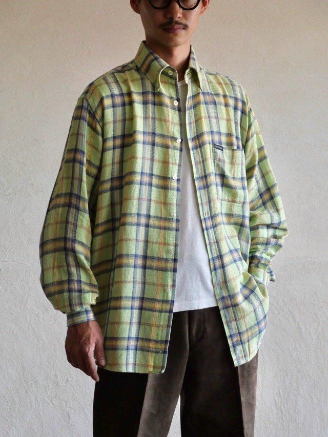 00's SergioTacchini Cotton Check B.D. Shirt  
