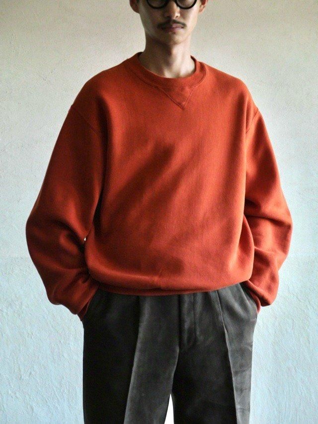 1990's Vintage RUSSELL V-Front Sweat ShirtOrange