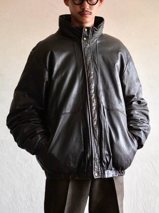 1980's Vintage EddieBauer Leather&Down Jacket