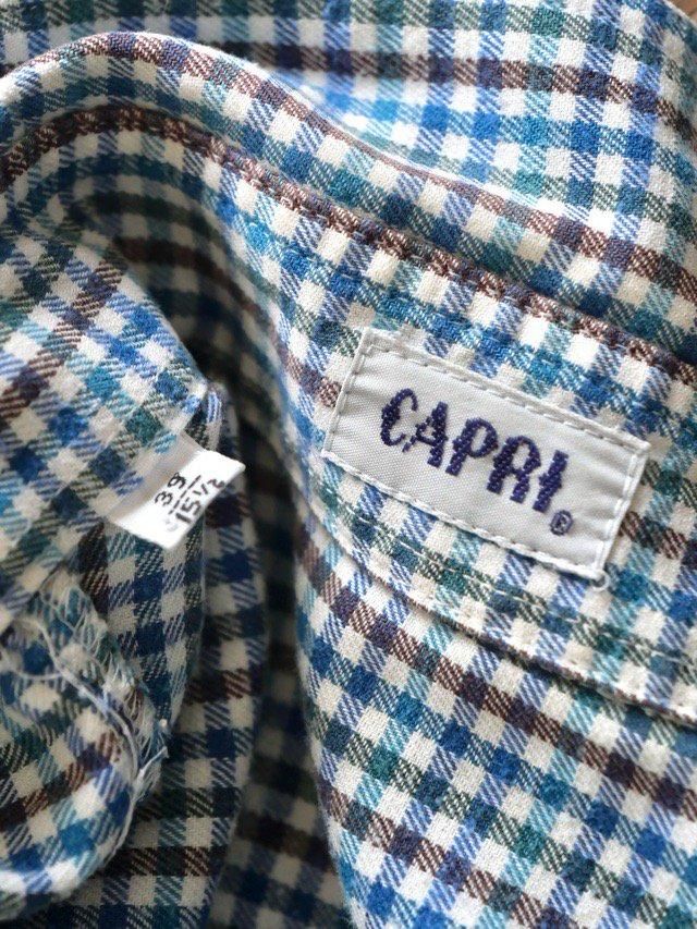 1980~90's Vintage CAPRI Cotton Flannel Check Shirt