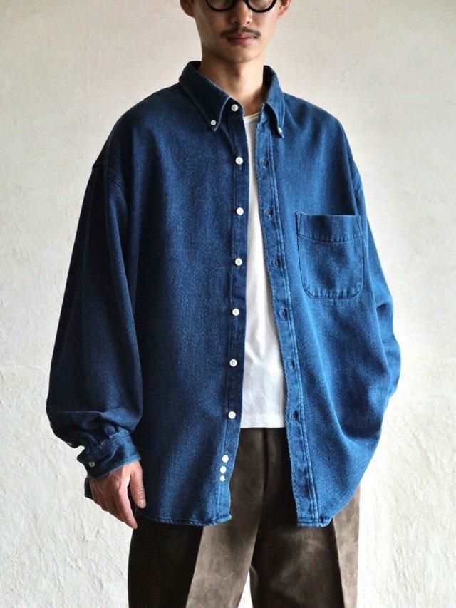1990's~ EddieBauer Cotton Wipcord B.D. Shirt