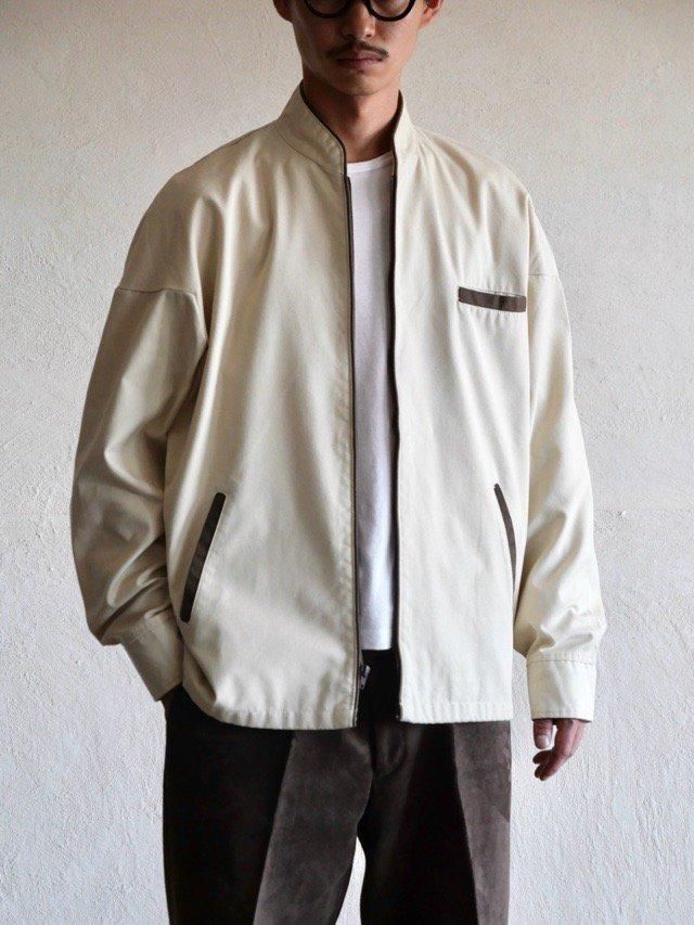 1970-80s Vintage K-mart Cotton  Polyester Piping Jacket, Beige