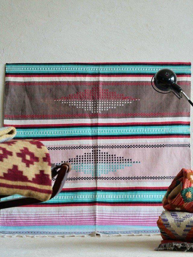 Vintage Tribal Cotton Rug "type F"