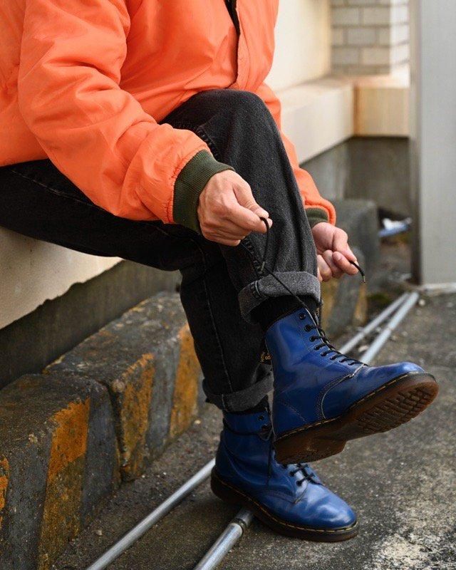1990&#12316;80s Vintage Dr.Martens 8hole Boots, 
Made in England. / Blue