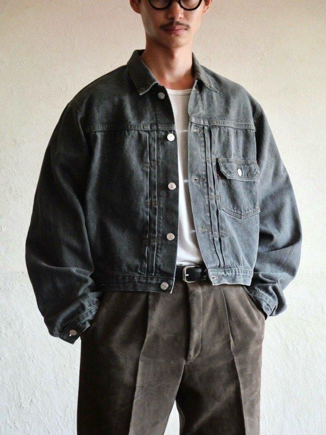1980~90's Vintage Euro Levi's 1st Type Jacket, Black