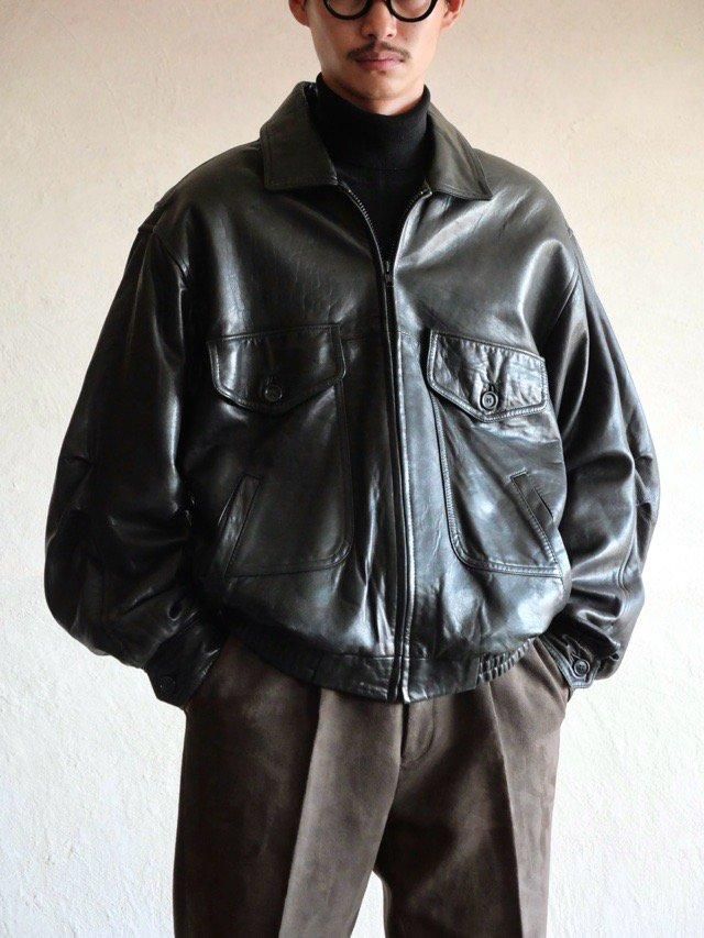 ~1990's Vintage MarkJustin Sheepskin Blouson, Black