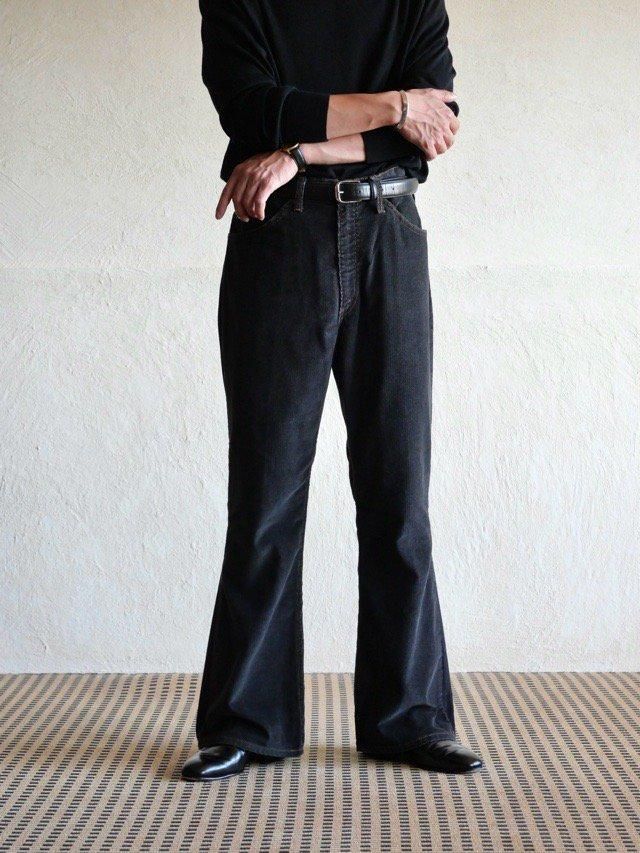 1984's Vintage Levi's 646 Corduroy Bellbottom Pants, Made in USA. / Original BLACK