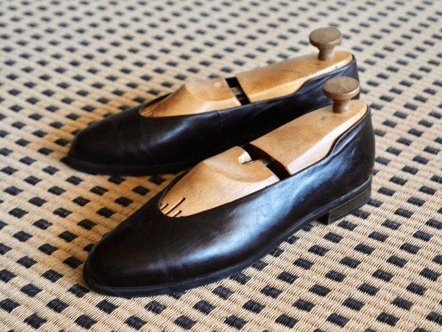 1990's SERVAS Leather Pumps, Dark-Brown