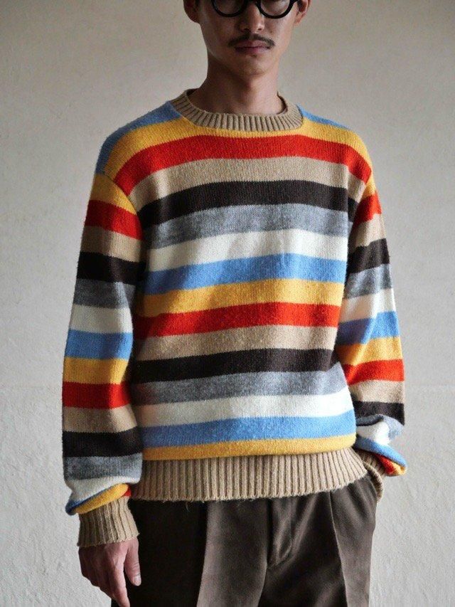 1980's Mulch-colors Wool Knit Sweater