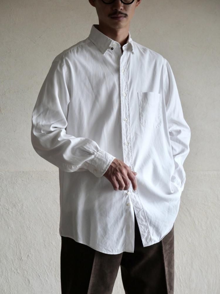 80's Vintage BrooksBrothers Tab-collar Dress Shirt, 100% Cotton Broad Cloth / Made in USA. ڭ
