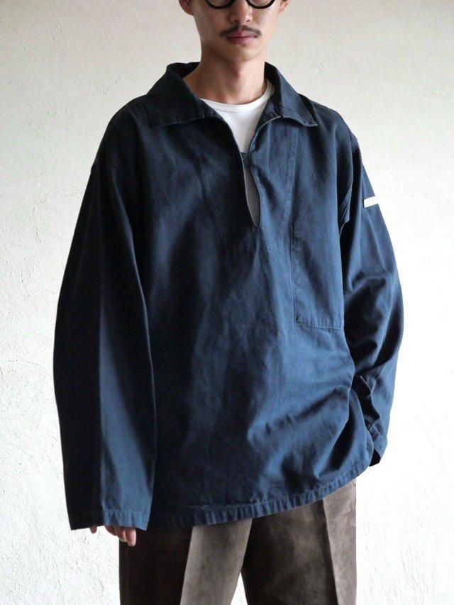 Saint James Cotton Canvas Fisherman Smock, Navy - Vintage