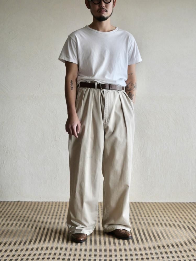 1990's Vintage RalphLauren POLO CHINO 
2tucks Trousers, Made in USA.