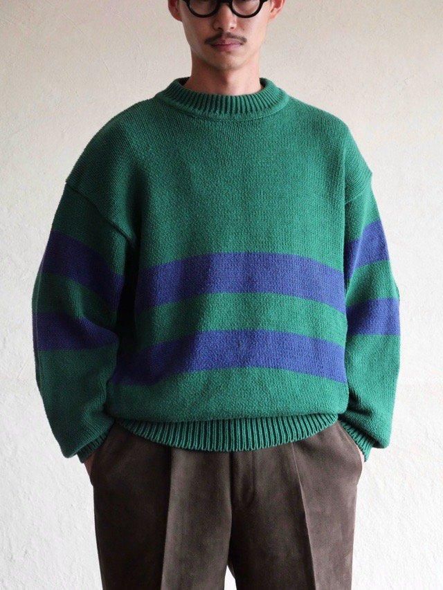 1980~90's Vintage EddieBauer Cotton Mock-neck Knit Sweater