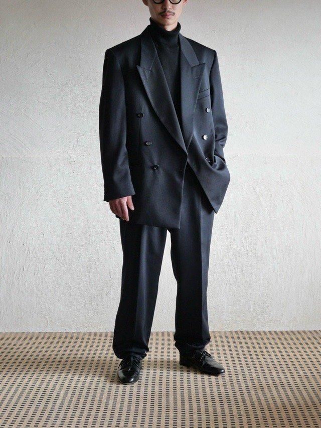 1980-90's Vintage  Lanne Rossi Double-breasted Set-up, Navy