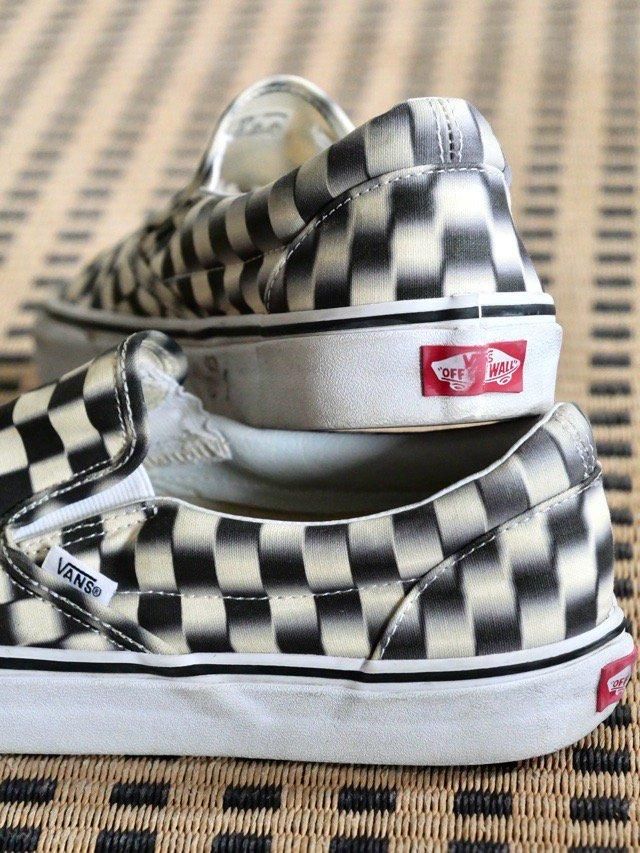 VANS Slip on Shadow Checkered Flag BK WH Vintage Archive