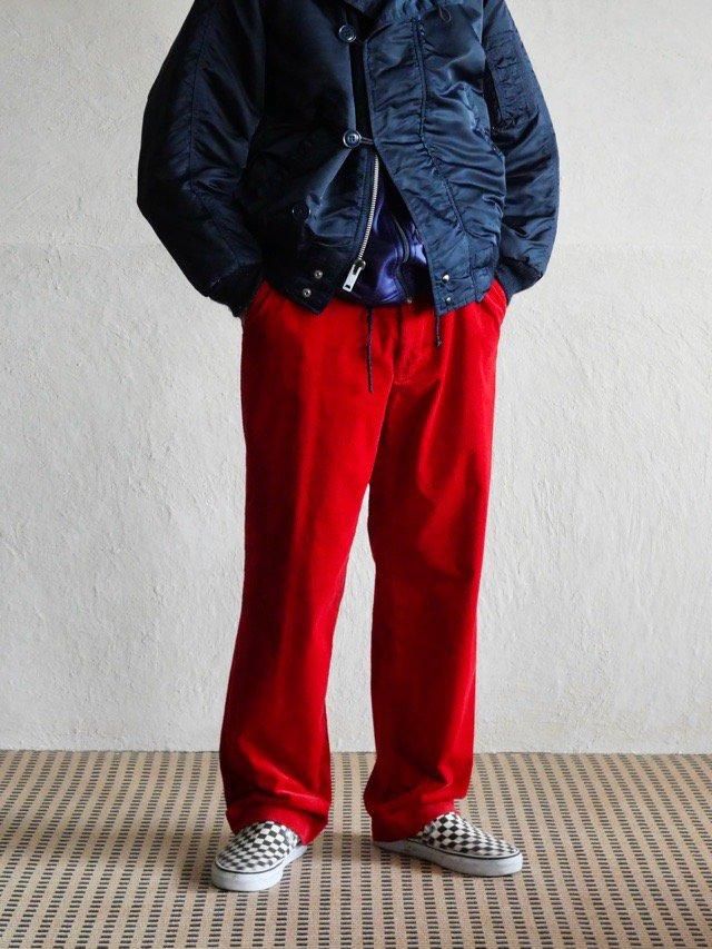 90~00's RalphLauren Wide-Wale Corduroy Pants, Red