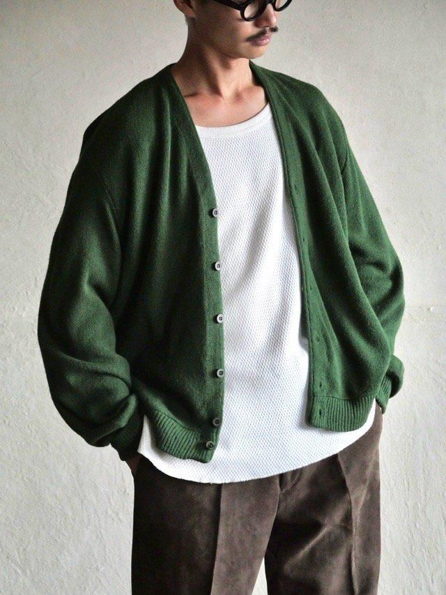 1970's Vintage P.B.C. Knit Cardigan, Green-Tea