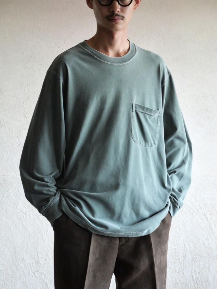 Early00's EddieBauer Long-sleeves Shirt 
Fade-Green / Made in USA.